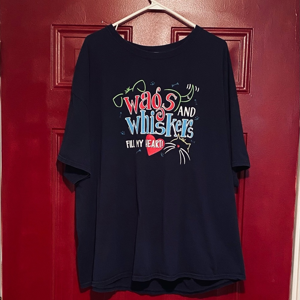 Gildan Pet Shirt Short Sleeve“Wags And Whiskers Fill My Heart” Size 3XL
